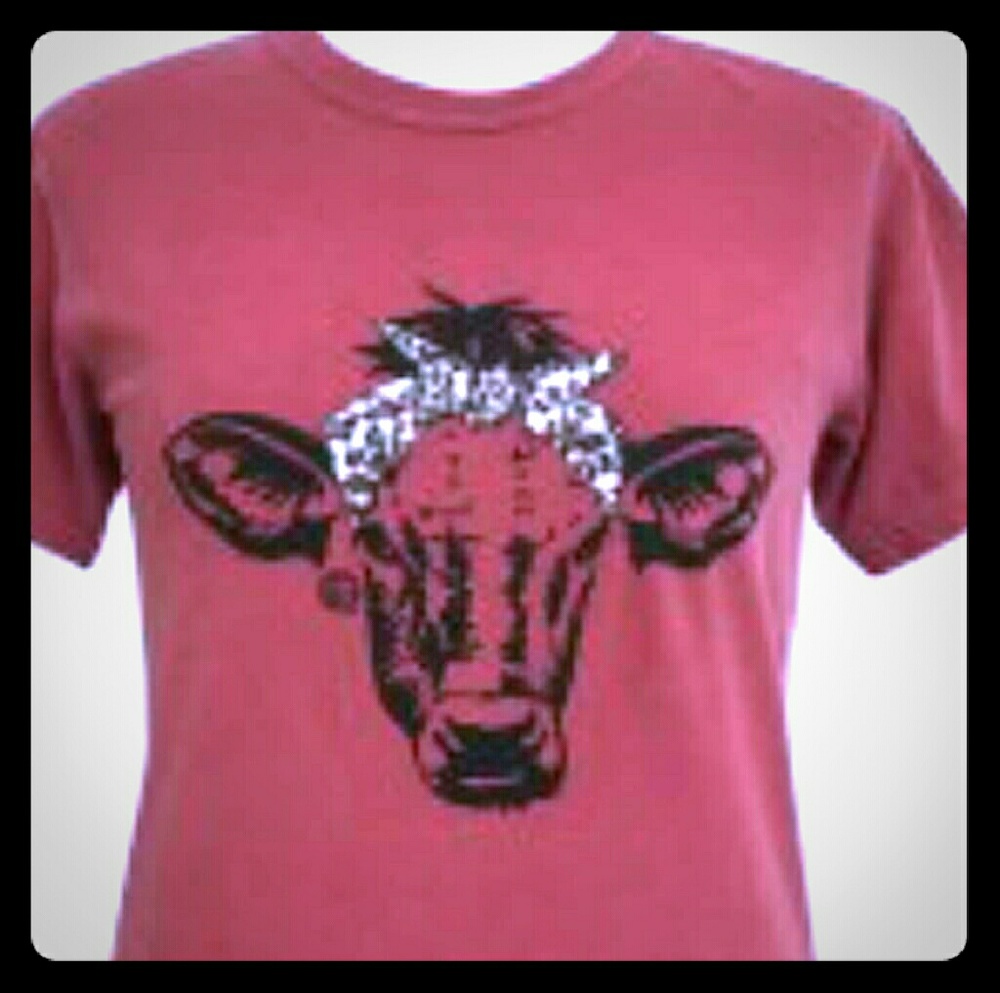 FINAL MARKDOWN Girlie girl originals cow shirt
